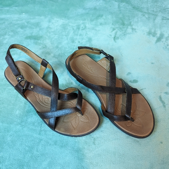 BOC Women's Flower Sole Leather Strappy Sandals 10 - Picture 6 of 6